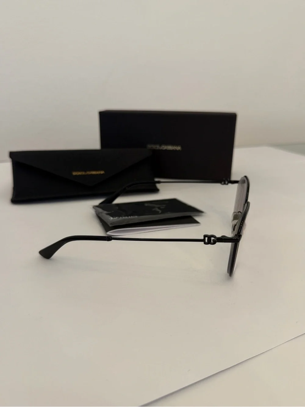 Dolce & Gabbana DG1348 Black Metal Optical Glasses Frames 54 Italy